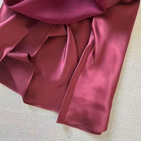 BEST Reformation Jonelle Mini Dress Small Romance Wine Red Floral Silk - Picture 8 of 9